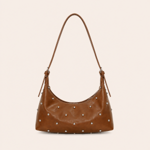Sacs À Bandoulière Carrés Pour Femmes, Style Streetwear, Ornés De Clous Métalliques Et De Rivets, Couleur Unie, En Pu De Qualité Supérieure. h5