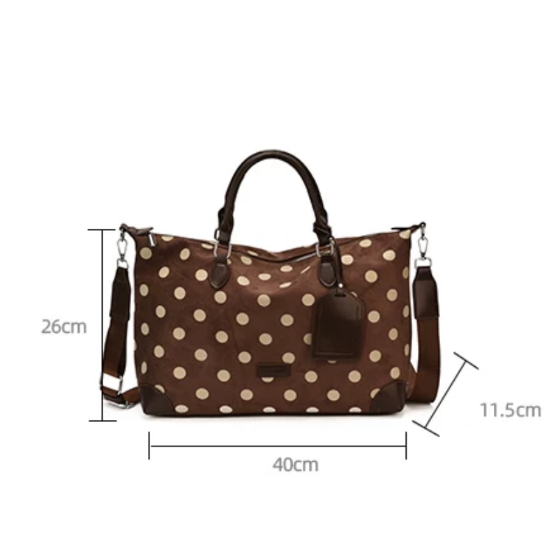 Sac De Sport Et De Voyage Carré Pour Femme, Style Parisien Chic, Sans Pois Unis h5Image6
