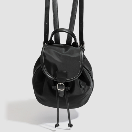 Sac à dos femme en polyester, style décontracté, couleur unie 2