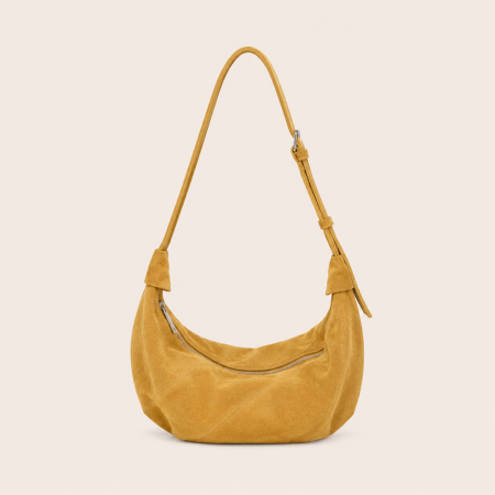 Sac bandoulière minimaliste patchwork uni en daim patchwork, style sac à main