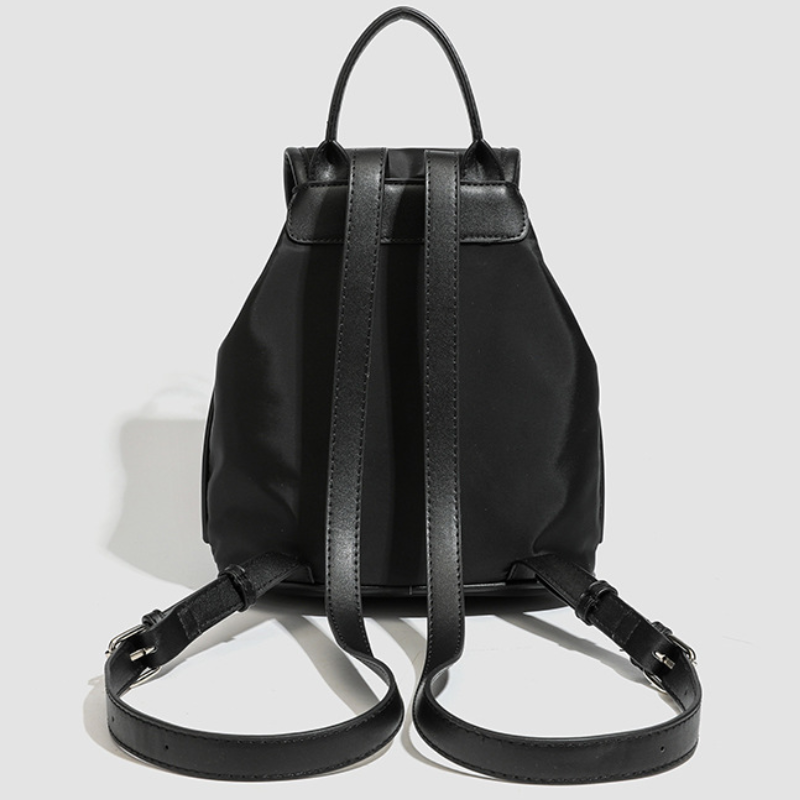 Sac À Dos Femme En Polyester, Style Décontracté, Couleur Unie h5Image4