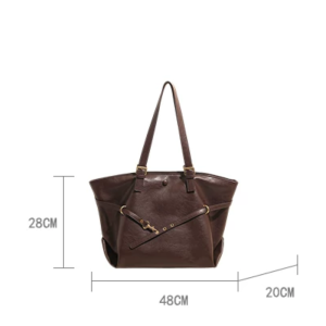 Sacs Fourre-Tout Pour Femmes En Pu À Pois, Style Décontracté, Avec Quincaillerie En Métal Et Couleur Unie h5 Image11
