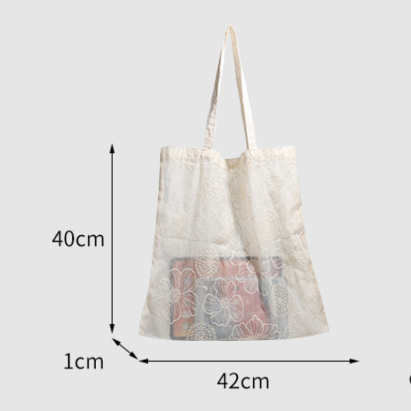 Sacs À Bandoulière Carrés Pour Femmes, Style Parisien Chic, Brodés De Fleurs, Couleur Unie, En Polyester Ajouré