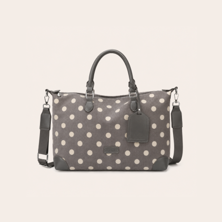 Sac de sport et de voyage carré pour femme, style parisien chic, sans pois unis 2