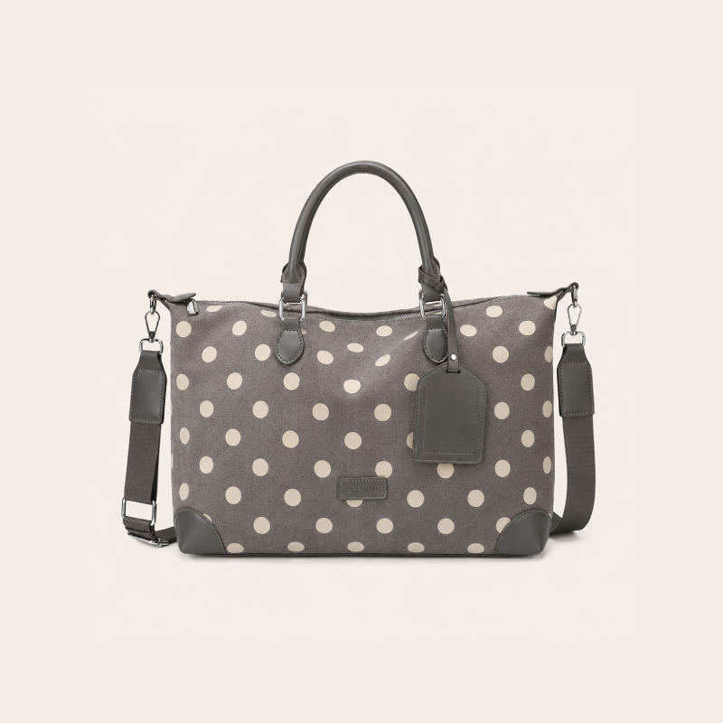 Sac De Sport Et De Voyage Carré Pour Femme, Style Parisien Chic, Sans Pois Unis h5Image2
