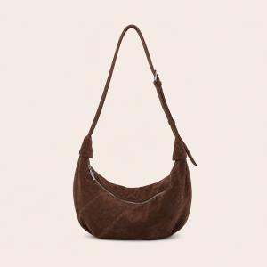 Sac Bandoulière Minimaliste Patchwork Uni En Daim Patchwork, Style Sac À Main h5 Image2