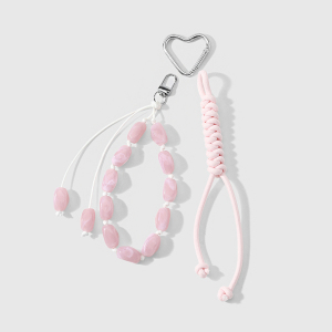 Breloques Pour Sac Femme En Alliage, Perles Couleur Unie En Forme De Cœur, Collection Simple Series Daily Heart h5 Image6
