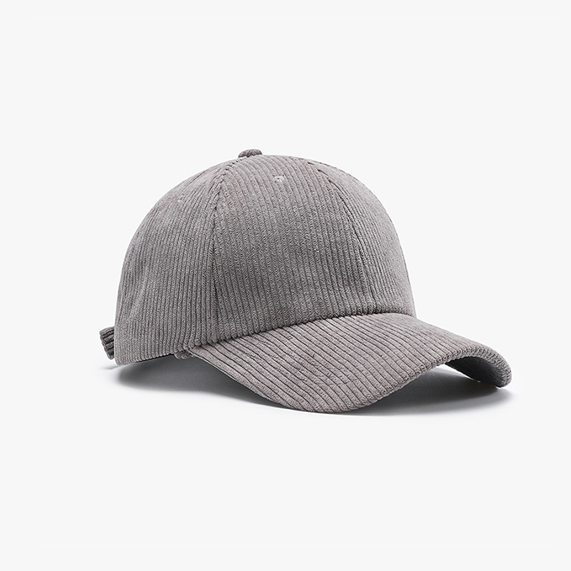 Casquette De Baseball En Velours Côtelé De Couleur Unie h5Image2