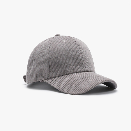 Casquette de baseball en velours côtelé de couleur unie 2