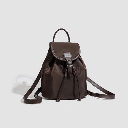Sac à dos femme en polyester, style décontracté, couleur unie