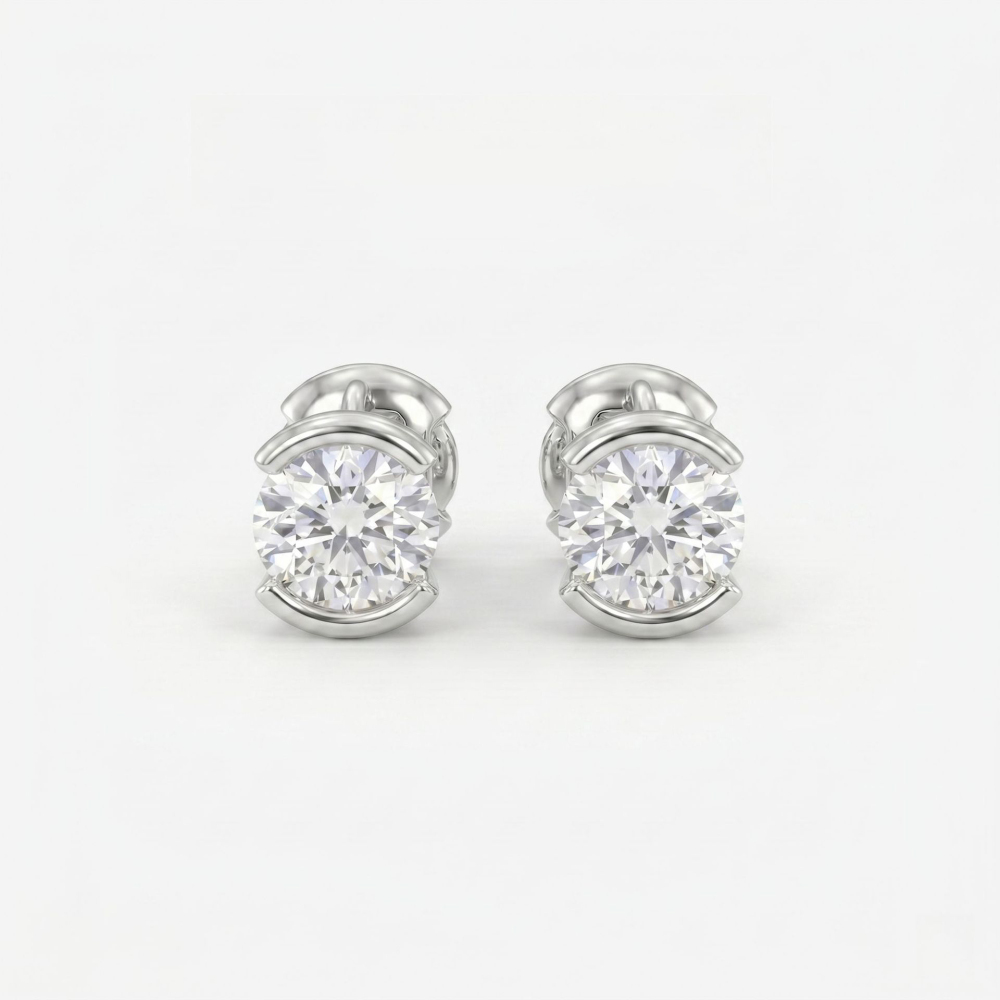 Boucles D'Oreilles À Clip Pour Femmes, Élégantes, De Forme Irrégulière, Couleur Cuivre Doré Et Zircon, Collection Luxious Image3