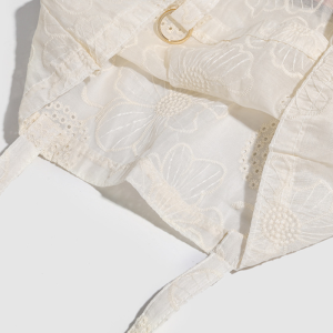 Sacs À Bandoulière Carrés Pour Femmes, Style Parisien Chic, Brodés De Fleurs, Couleur Unie, En Polyester Ajouré h5 Image5