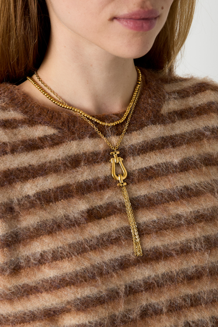 Colliers pendentifs en acier inoxydable, chaîne, collection décontractée et simple pour femmes 2