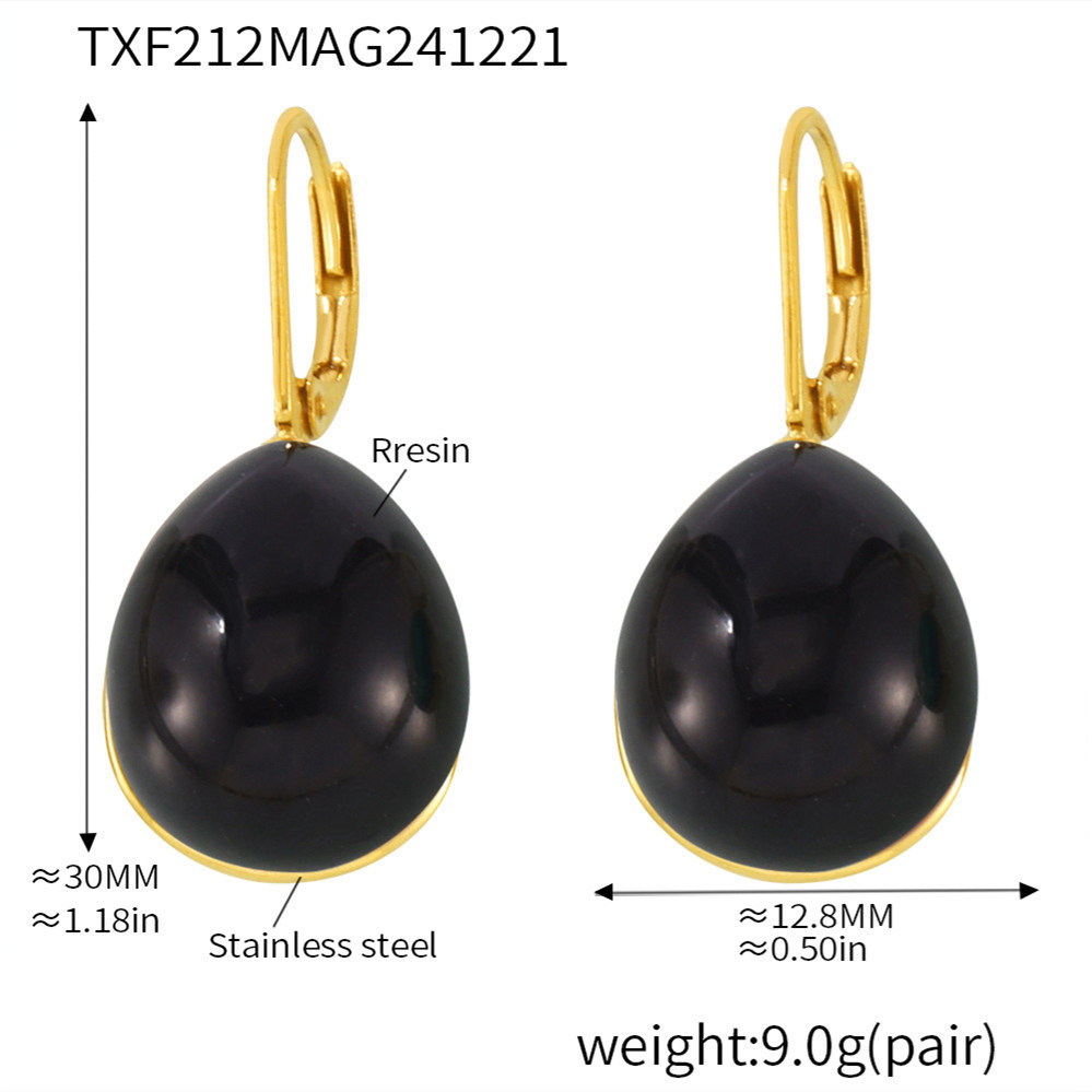 Boucles D'Oreilles Pendantes Pour Femmes, Style Rétro, En Acier Inoxydable, Couleur Or, Étanches, Collection Simple Series. 