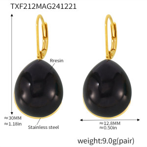 Boucles D'Oreilles Pendantes Pour Femmes, Style Rétro, En Acier Inoxydable, Couleur Or, Étanches, Collection Simple Series. h5 