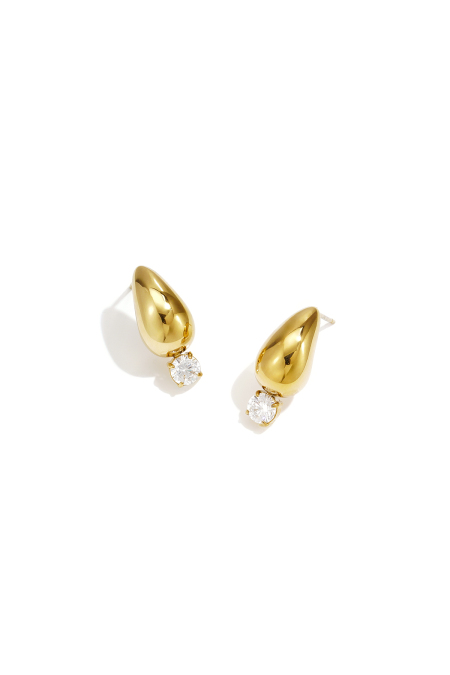 Boucles D'Oreilles Puces En Acier Inoxydable, Forme Goutte, Collection Simple Daily, Bijoux Pour Femmes