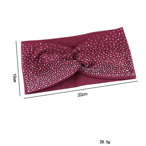 Bandeaux À Cheveux En Polyester Uni Ornés De Strass, Collection Luxe h5 Image5