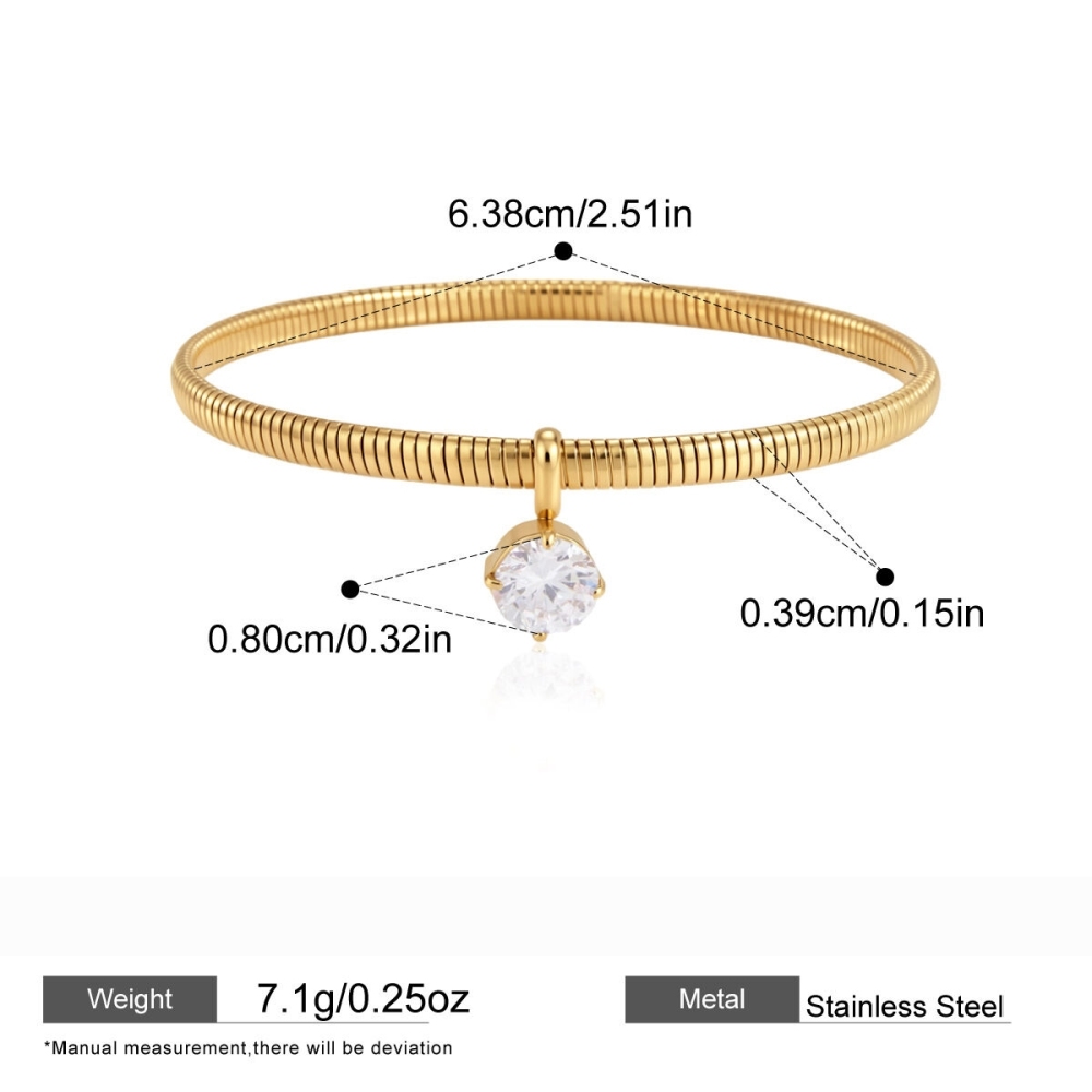 Bracelets À Breloques Pour Femmes, En Acier Inoxydable, Étanches, Couleur Or, Motif Goutte Simple