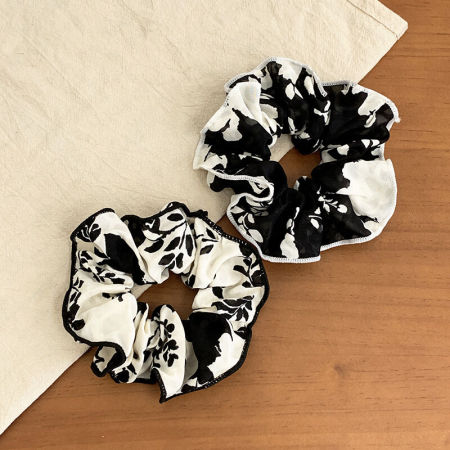 Chouchous en polyester de couleur assortie, collection Simple Series Daily Flower