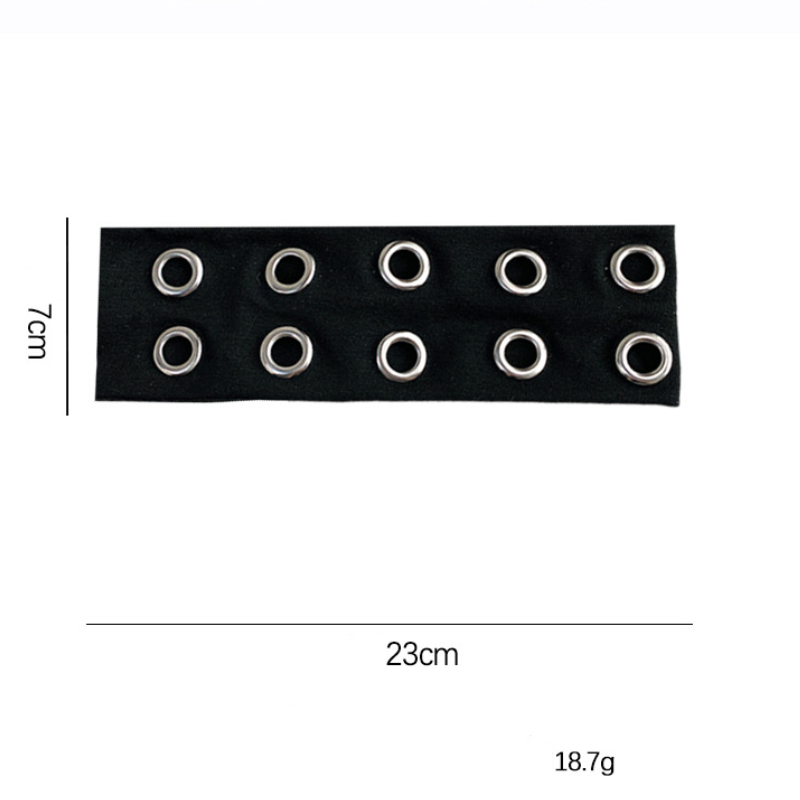 Bandeaux À Cheveux En Tissu À Rivets Ronds, Couleur Unie, Style Décontracté, Collection Simple Series Image6