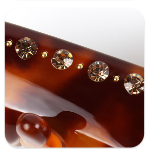 Pinces À Cheveux Simple Series Retro Leopard Print Acetate Rhinestone h5 Image5
