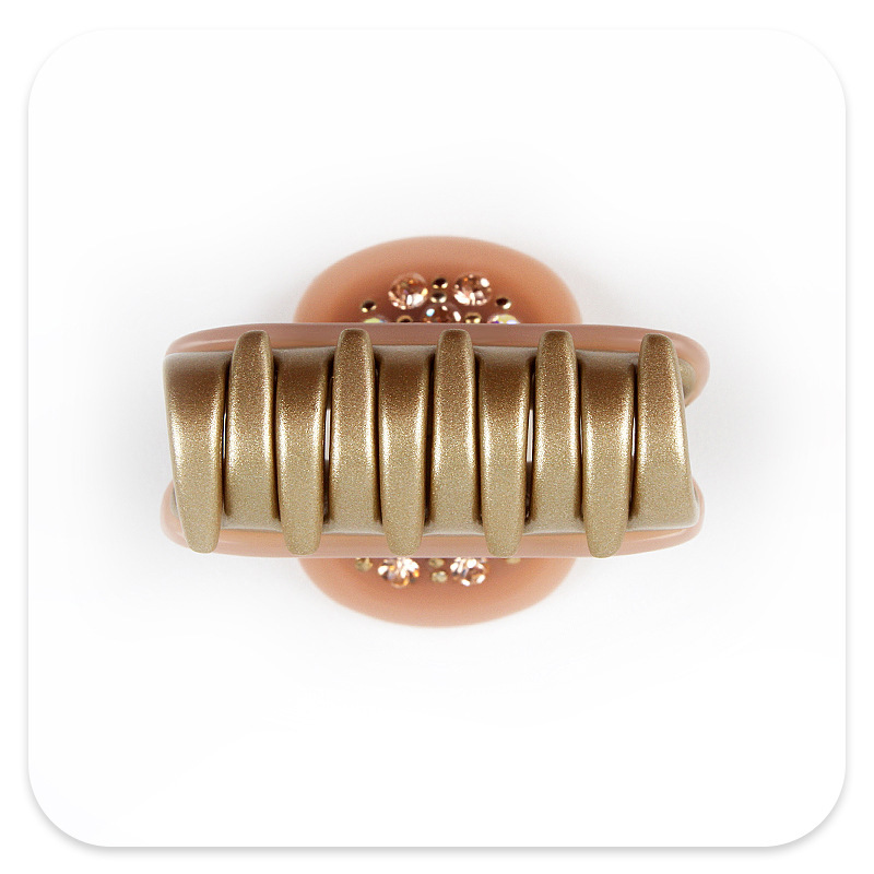 Pinces À Cheveux En Acétate Strass, Couleur Unie, De La Série Luxueuse Image7