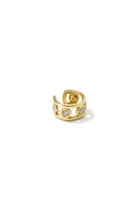 Boucles d'oreilles manchettes en acier inoxydable, style cercle, collection Simple Daily Simple, bijoux pour femmes