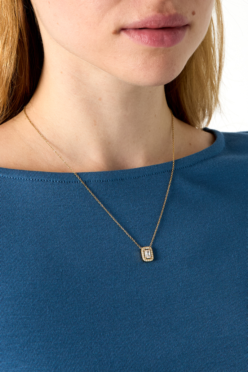 Colliers Pendentifs En Acier Inoxydable, Forme Géométrique, Collection Simple Pour Le Quotidien, Bijoux Pour Femmes Image2