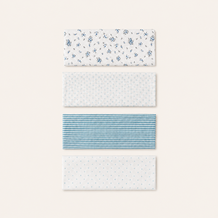 Bandeaux à cheveux en polyester à rayures et pois, motif floral doux, collection Simple Series