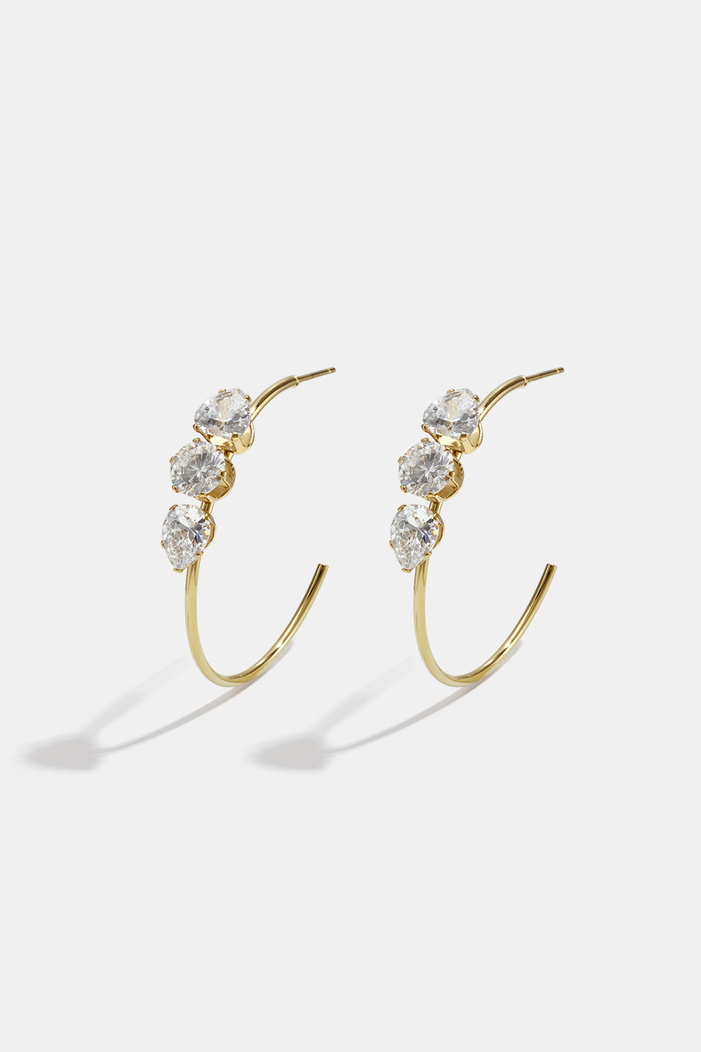 Boucles D'Oreilles Créoles En Acier Inoxydable, Style Simple Et Quotidien, Collection De Bijoux Pour Femmes 