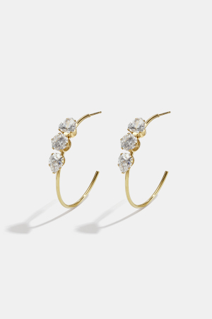 Boucles D'Oreilles Créoles En Acier Inoxydable, Style Simple Et Quotidien, Collection De Bijoux Pour Femmes h5 