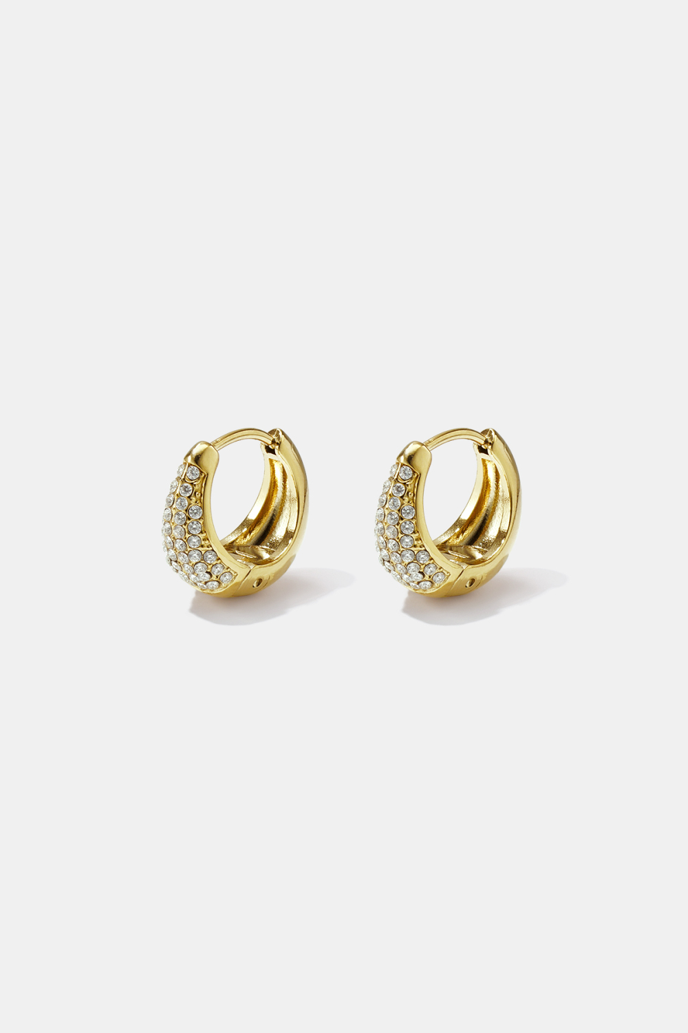 Boucles D'Oreilles Créoles En Acier Inoxydable, Forme Irrégulière, Collection Simple Daily Simple, Bijoux Pour Femmes 