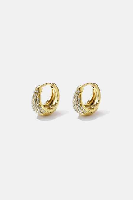 Boucles d'oreilles créoles en acier inoxydable, forme irrégulière, collection Simple Daily Simple, bijoux pour femmes