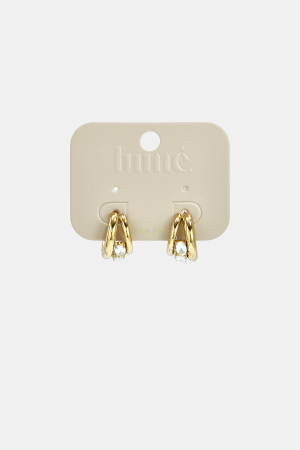 Boucles D'Oreilles Créoles En Acier Inoxydable, Forme Géométrique, Collection Simple Pour Le Quotidien, Bijoux Pour Femmes h5 Image3