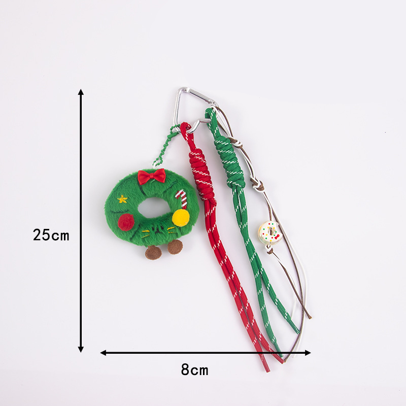 Breloques De Sac En Polyester Tissé, Couleurs Assorties, Style Torsadé, Collection Simple Series Cute Twist Christmas Image6