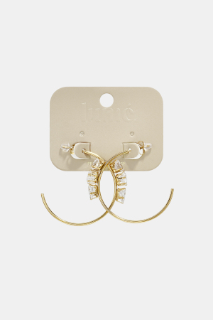 Boucles D'Oreilles Créoles En Acier Inoxydable, Style Simple Et Quotidien, Collection De Bijoux Pour Femmes h5 Image3