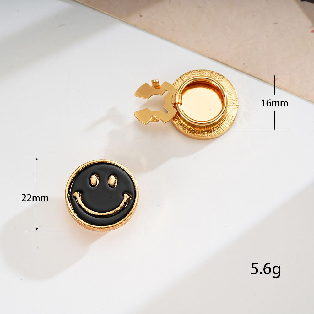 Boutons De Manchette En Alliage Simple Series Daily Flower Avec Trèfle Souriant Image6