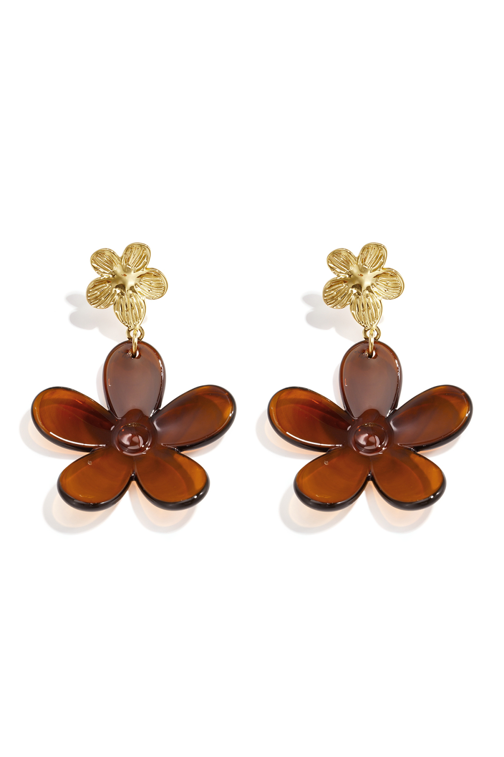 Boucles D'Oreilles Pendantes En Acrylique, Motif Floral, Collection Luxueuse Pour Femmes, Idéales Pour Les Fêtes Et Les Réunions.