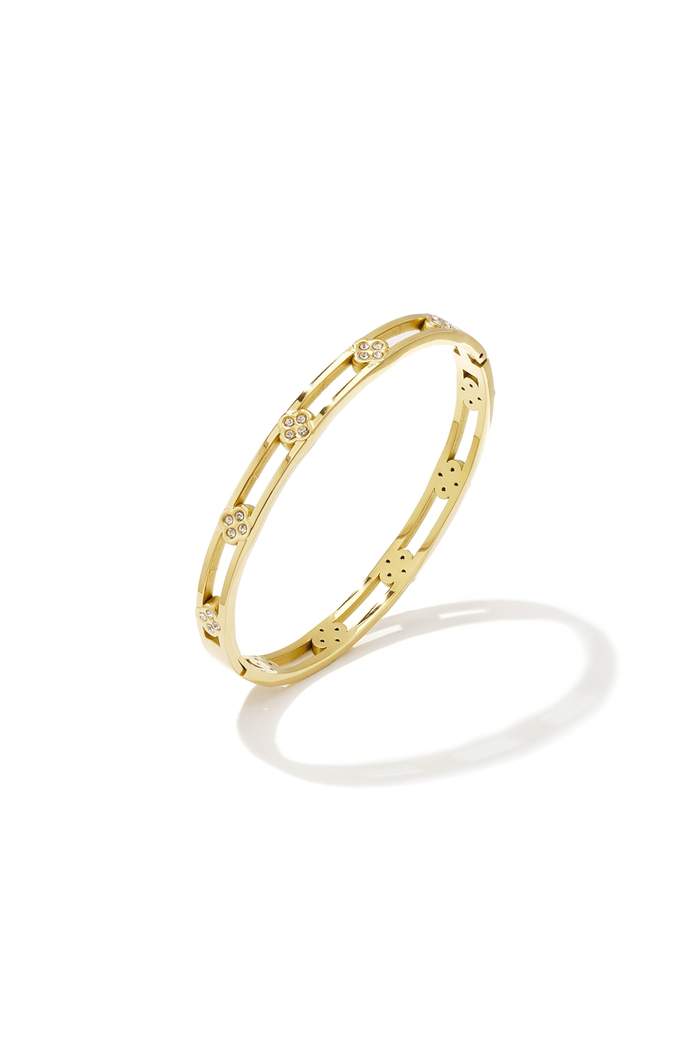 Bracelet En Acier Inoxydable Clover Simple Daily Simple Series Bijoux Pour Femmes