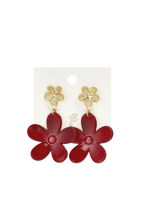 Boucles D'Oreilles Pendantes En Acrylique, Motif Floral, Collection Luxueuse Pour Femmes, Idéales Pour Les Fêtes Et Les Réunions. h5 Image3
