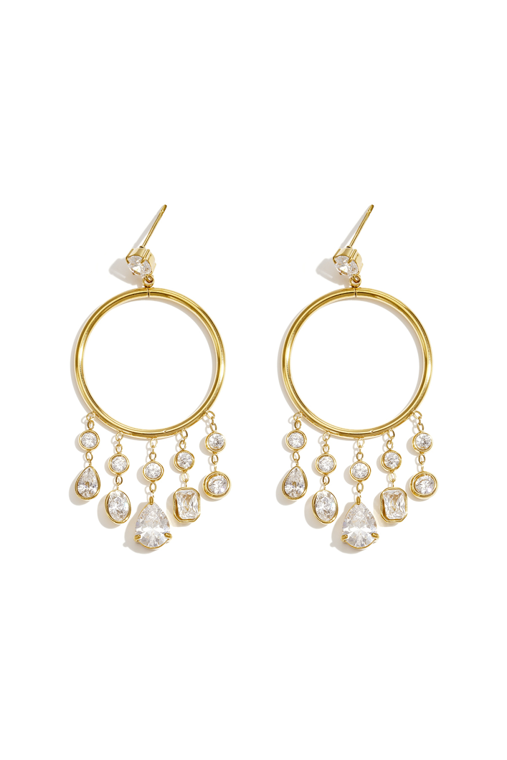 Boucles D'Oreilles Pendantes En Acier Inoxydable, Style Goutte, Élégantes Et Luxueuses, Collection Pour Femmes. 