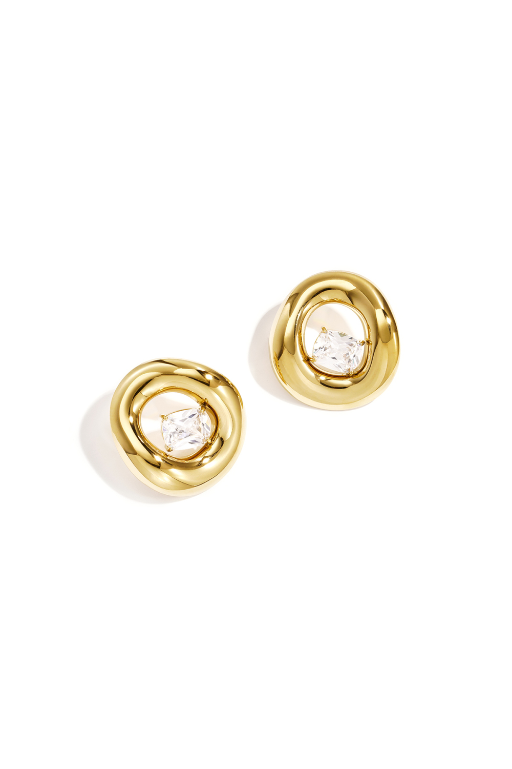 Boucles D'Oreilles Puces En Acier Inoxydable, Style Rond, Collection Daily Simple, Bijoux Pour Femmes 