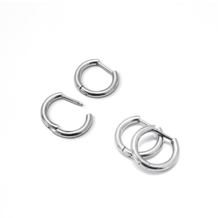 Boucles d'oreilles piercing pour femmes, en alliage de titane, couleur unie, collection Simple Series Daily.