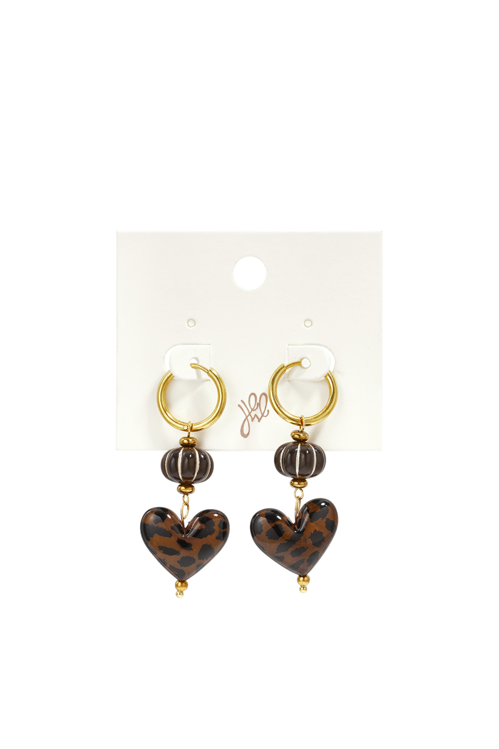 Boucles D'Oreilles En Perles D'Acier Inoxydable En Forme De Cœur, Collection Daily Simple, Bijoux Pour Femmes h5Image3