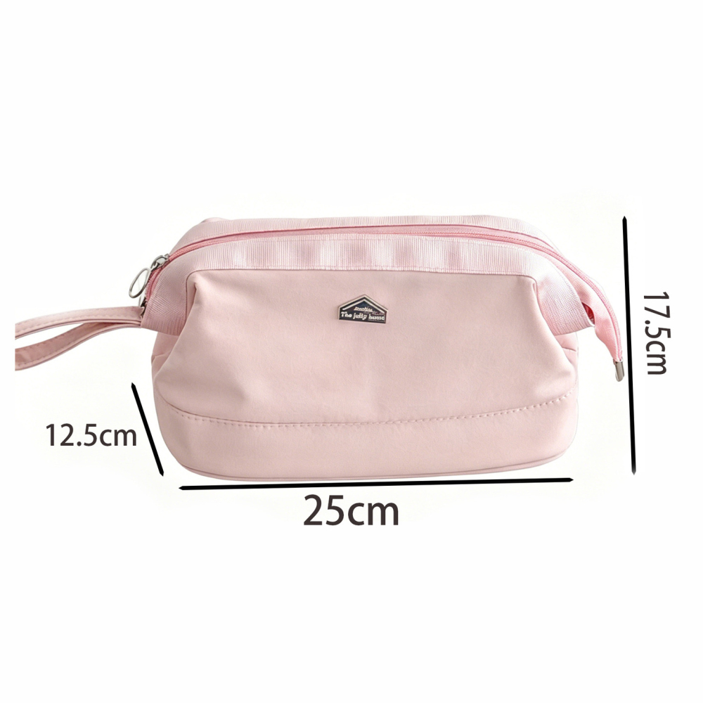 Trousses À Maquillage Simples En Nylon Uni Pour Femmes 