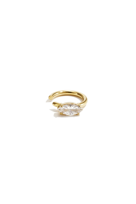 Boucles d'oreilles manchettes en acier inoxydable, forme elliptique, collection Simple Daily Simple, bijoux pour femmes