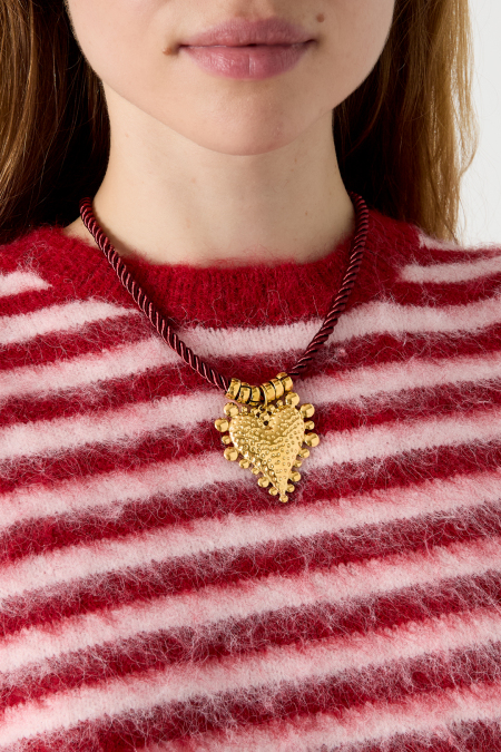 Colliers Tressés En Acier Inoxydable En Forme De Cœur, Collection Daily Simple, Bijoux Pour Femmes 2