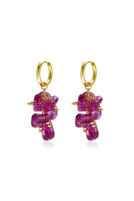 Boucles d'oreilles en perles d'acier inoxydable, style simple et quotidien, collection bijoux pour femmes