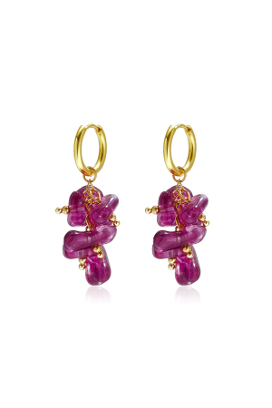 Boucles D'Oreilles En Perles D'Acier Inoxydable, Style Simple Et Quotidien, Collection Bijoux Pour Femmes h5 Image2