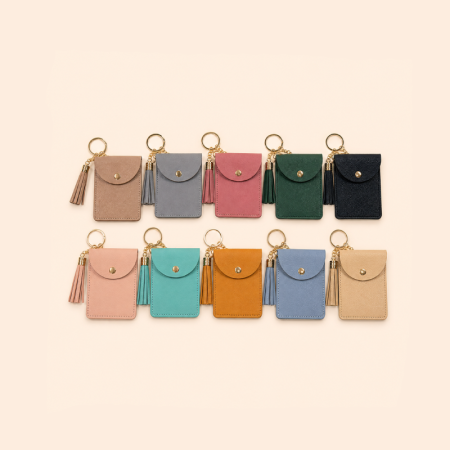 Portefeuilles et porte-cartes carrés pour femmes, style décontracté, couleur unie, en PU avec pompon